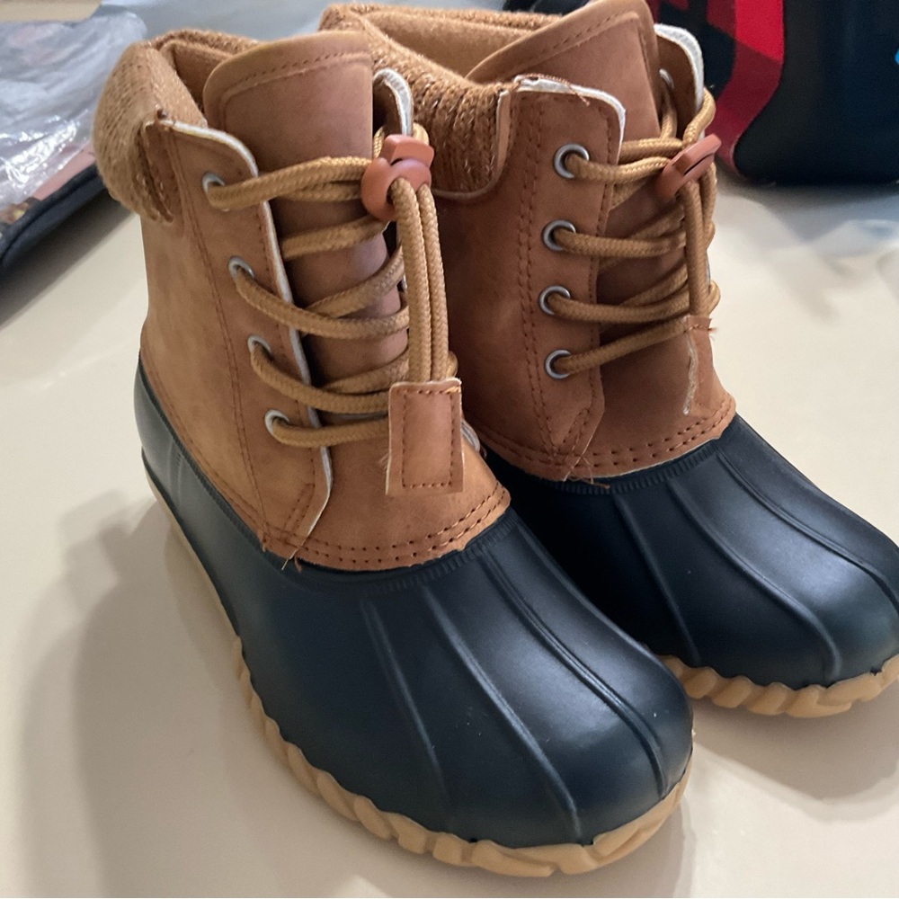 Brown and Black Boots Kids' size 12